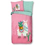 Good Morning Dekbedovertrek Kids Lalama Roze - Katoen
