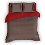 Romanette Dekbedovertrek Comtesse Uni Bruin/Rood- Flanel