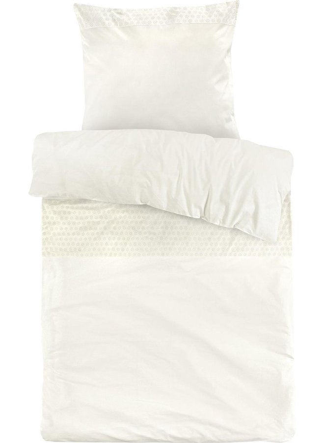 Papillon Percale Katoen Dekbedovertrek Wit