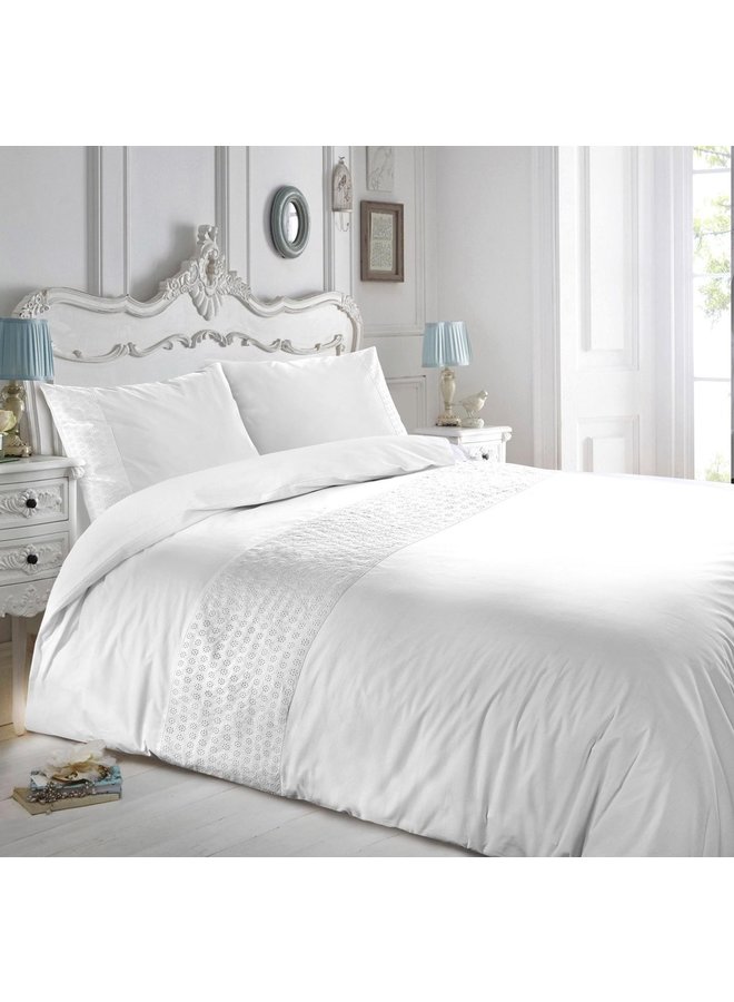 Papillon Dekbedovertrek Toulouse Wit - Percale Katoen