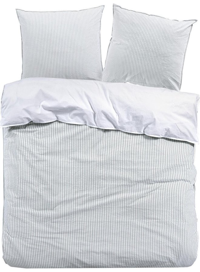 Dekbedovertrek Marseille Groen - Seersucker Katoen