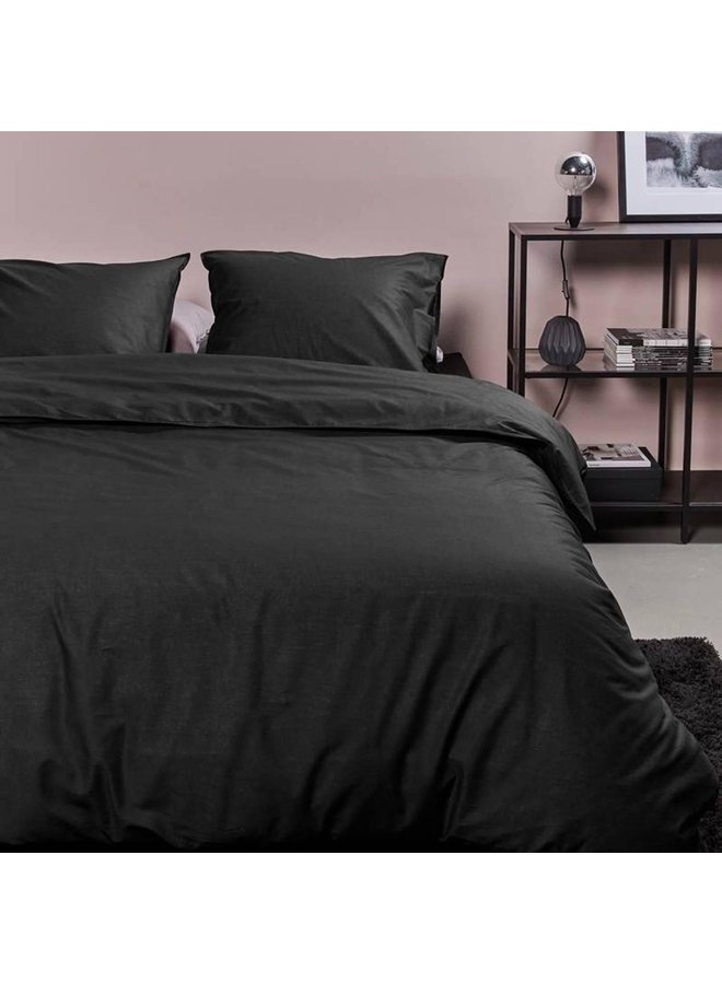 Ambiante Dekbedovertrek Uni Zwart - Katoen
