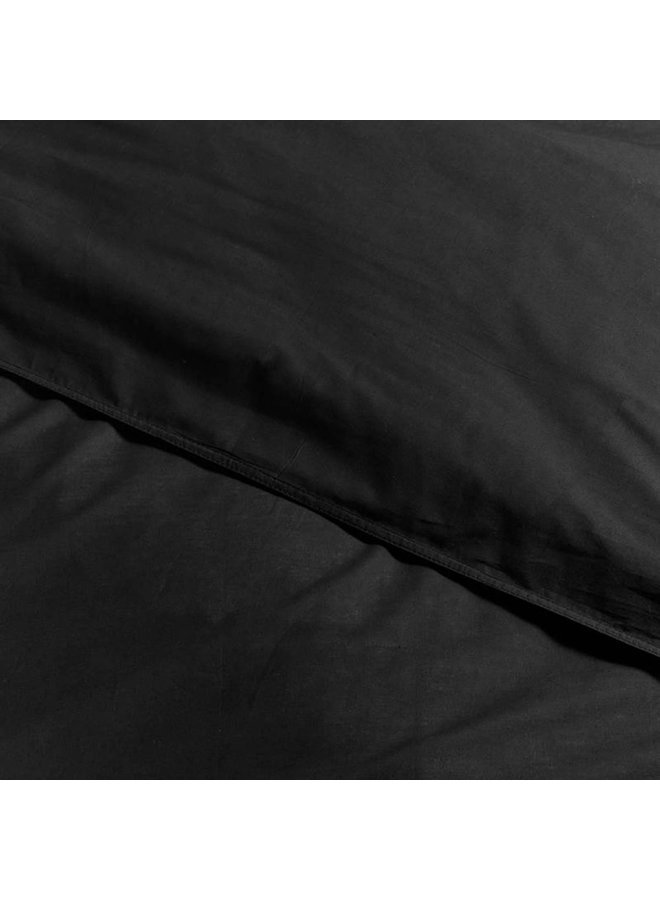 Ambiante Dekbedovertrek Uni Zwart - Katoen