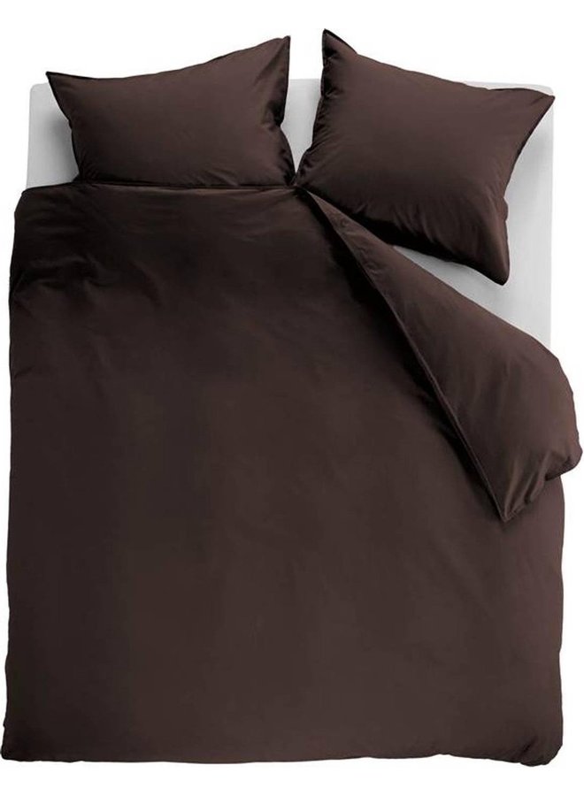 Ambiante Dekbedovertrek Uni Bruin - Katoen