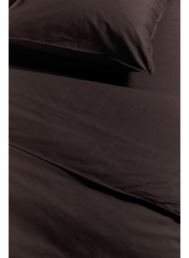 Ambiante Dekbedovertrek Uni Bruin - Katoen