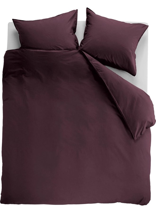 Dekbedovertrek Uni Donker Rood - Katoen