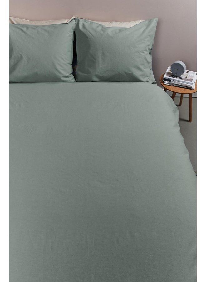Ambiante Dekbedovertrek Uni Groen - Katoen