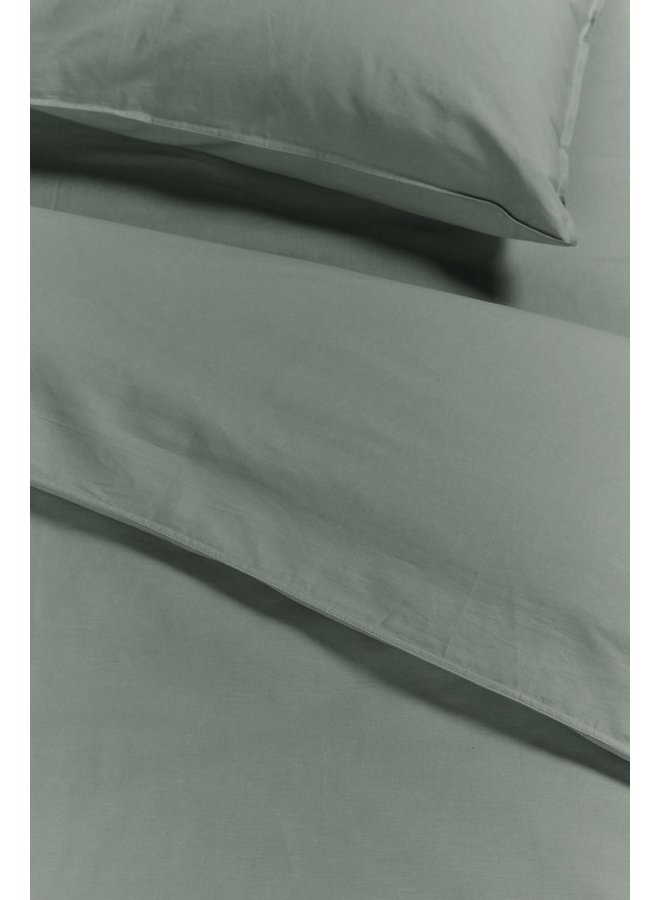Ambiante Dekbedovertrek Uni Groen - Katoen
