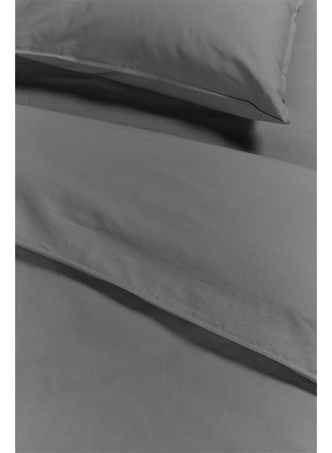 Ambiante Dekbedovertrek Uni Grijs - Katoen