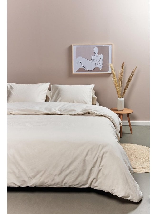 Ambiante Dekbedovertrek Uni Ivoor - Katoen