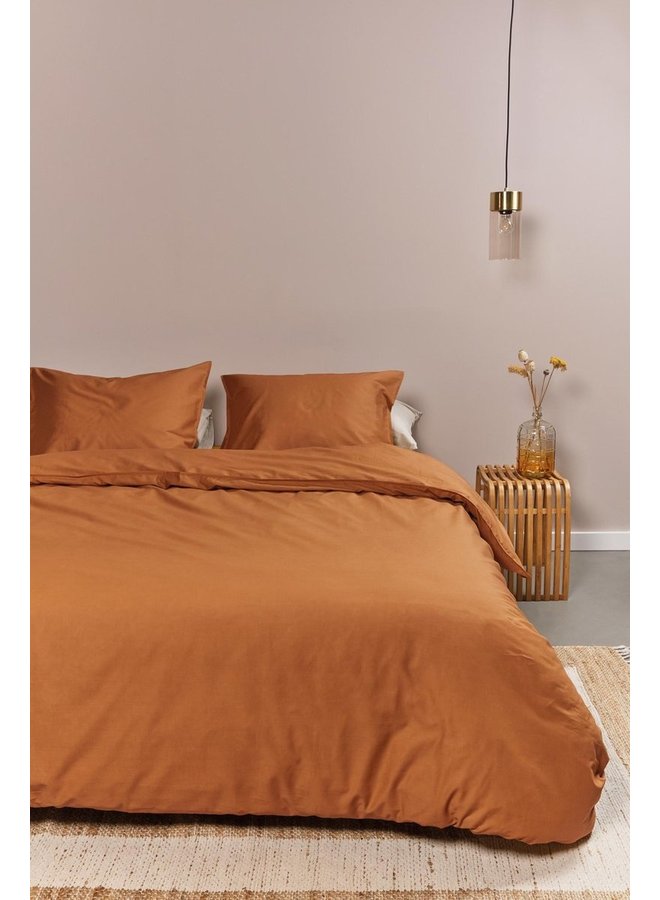 Ambiante Dekbedovertrek Uni Oranje - Katoen