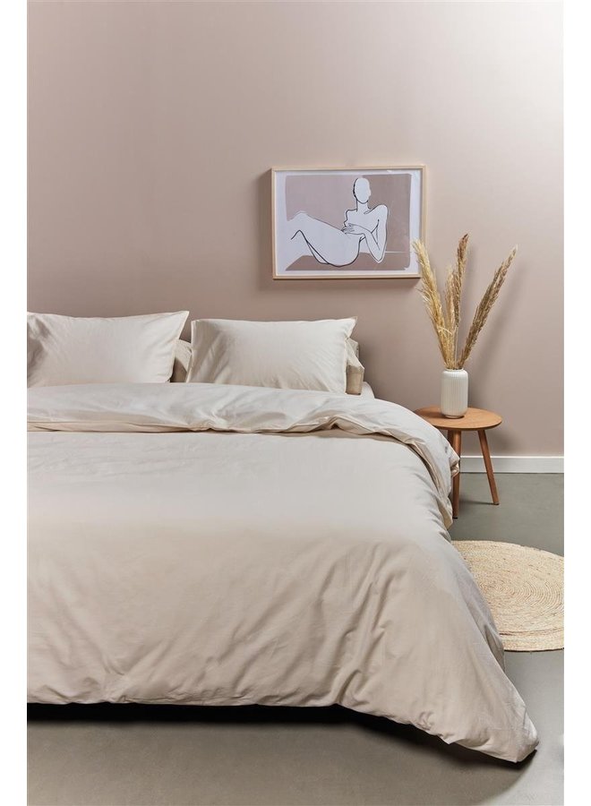 Ambiante Dekbedovertrek Uni Zand- Katoen