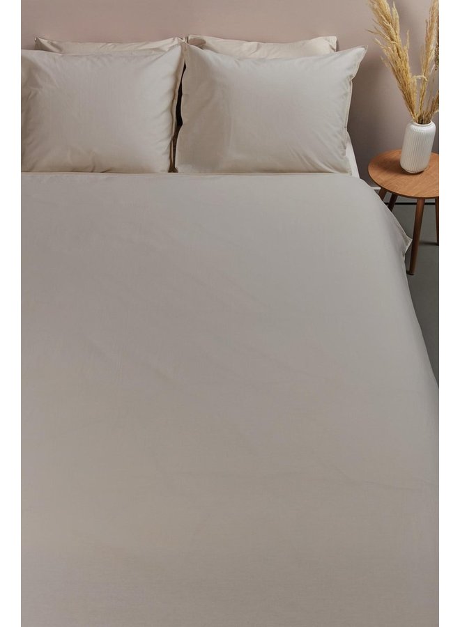 Ambiante Dekbedovertrek Uni Taupe - Katoen