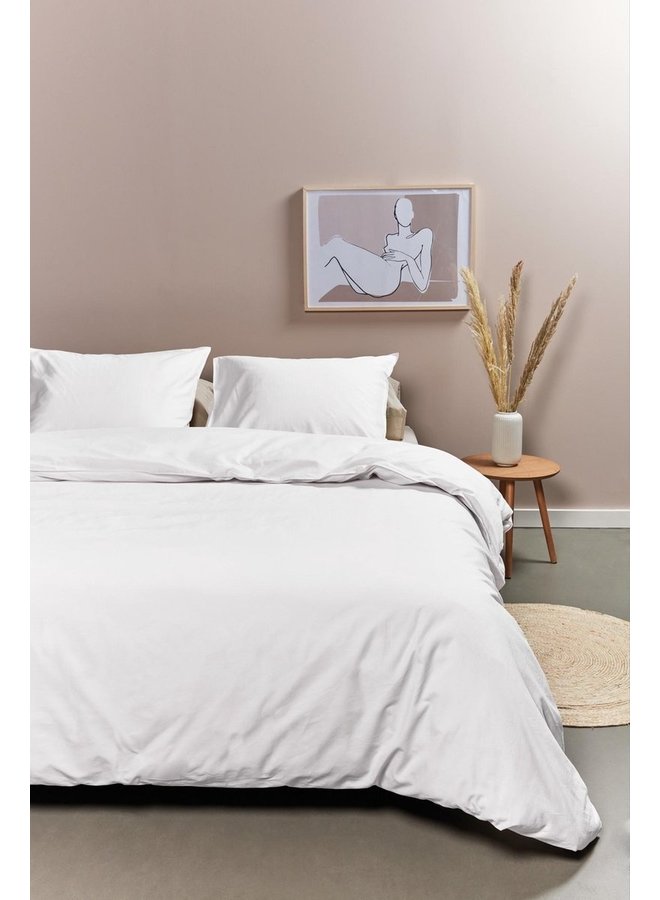Ambiante Dekbedovertrek Uni Wit - Katoen