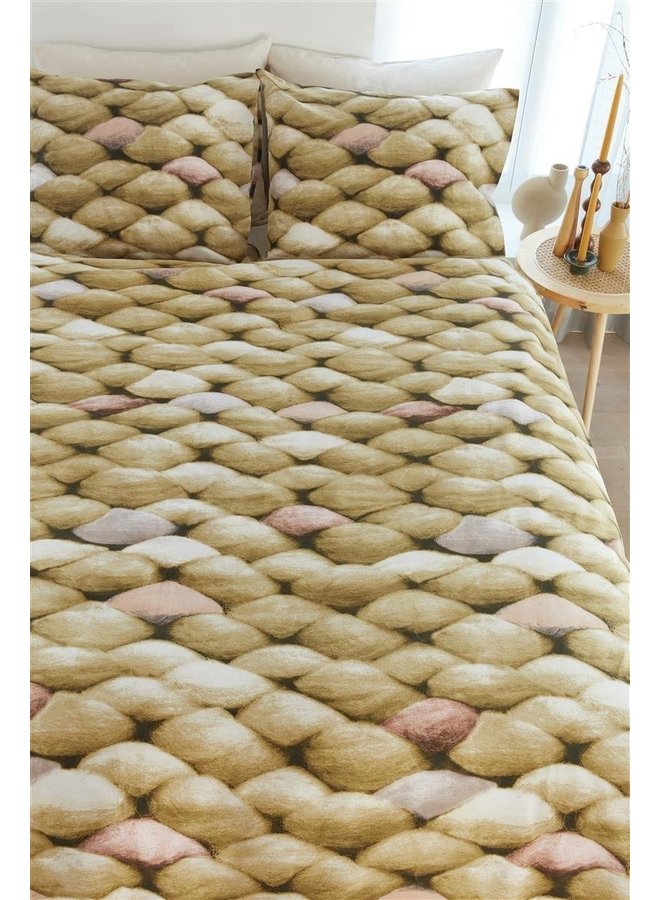 Ariadne At Home Dekbedovertrek Big Oker - Katoen