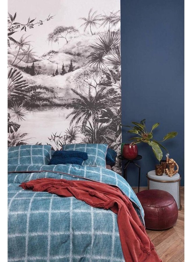 At Home Dekbedovertrek Denim Blauw - Katoen