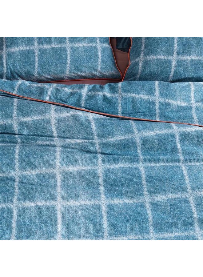 At Home Dekbedovertrek Denim Blauw - Katoen