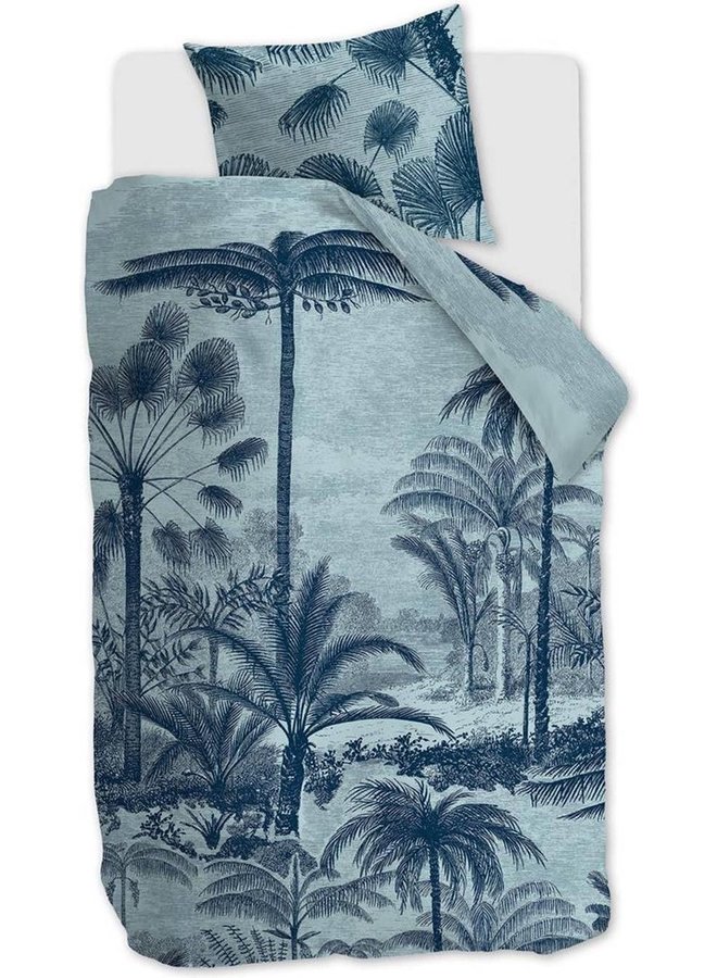 At Home Dekbedovertrek Tour du Monde Blauwgroen - Katoen