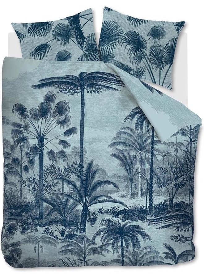 At Home Dekbedovertrek Tour du Monde Blauwgroen - Katoen