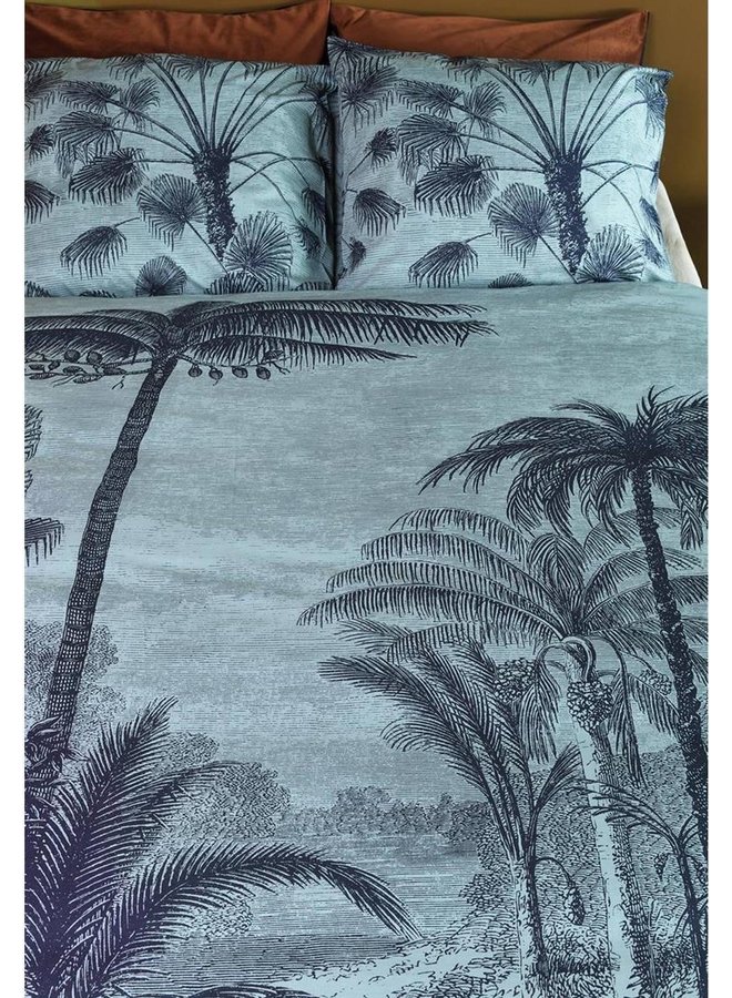 At Home Dekbedovertrek Tour du Monde Blauwgroen - Katoen