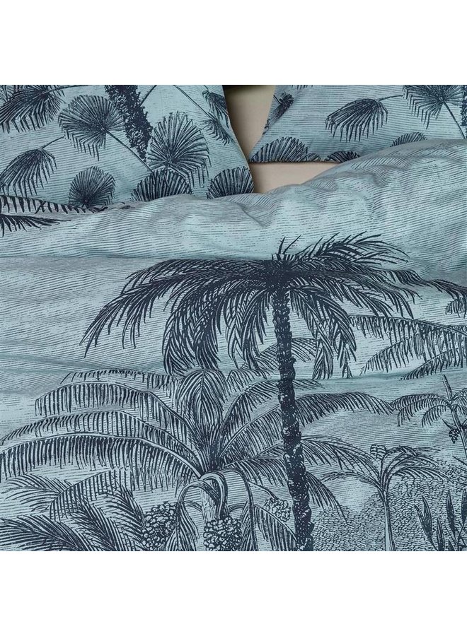 At Home Dekbedovertrek Tour du Monde Blauwgroen - Katoen