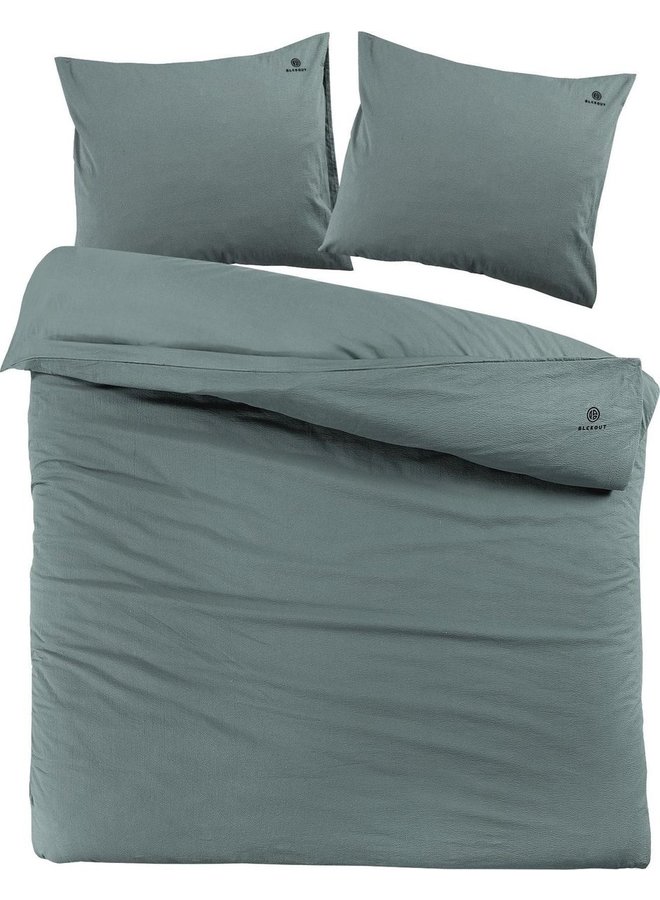 Dekbedovertrek Alberta Groen - Seersucker Katoen PL3