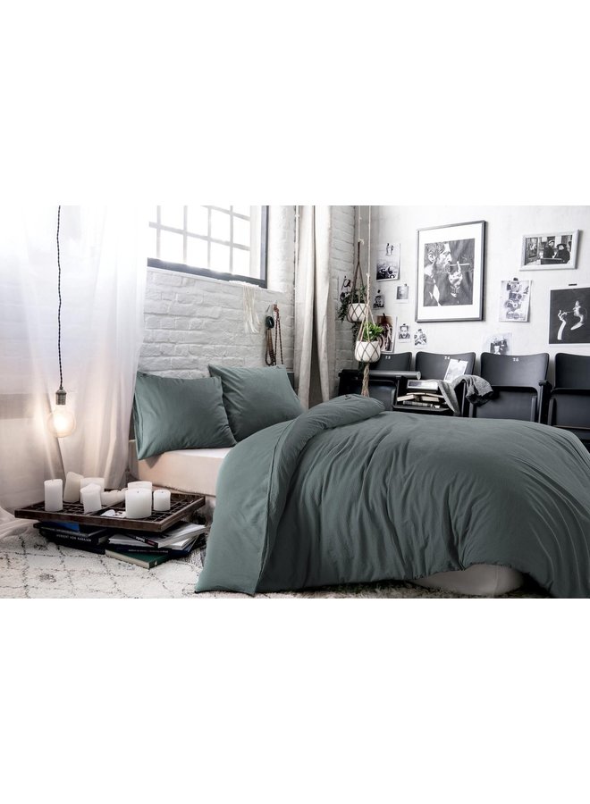 Blckout Dekbedovertrek Alberta Groen - Biologisch Percale Katoen