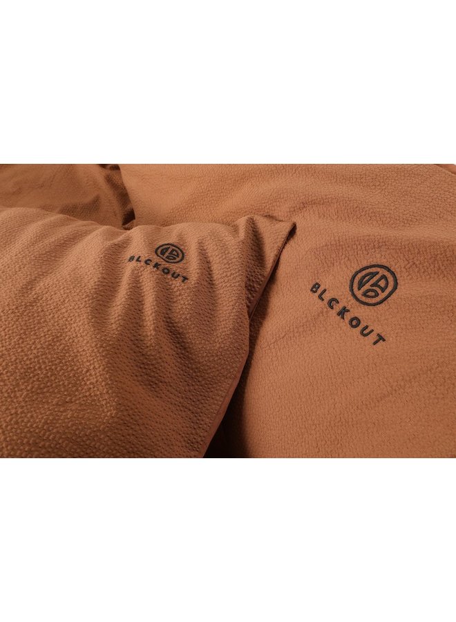 Blckout Dekbedovertrek Alberta Roestbruin - Biologisch Percale Katoen