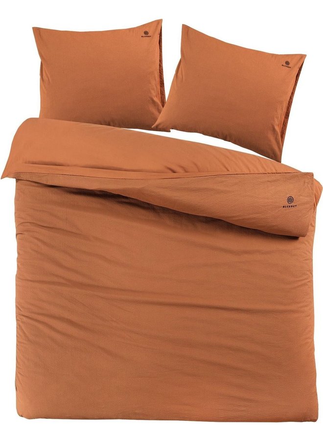 Blckout Dekbedovertrek Alberta Roestbruin - Biologisch Percale Katoen
