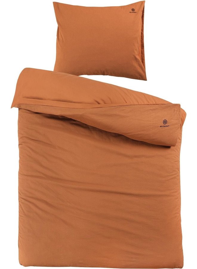 Blckout Dekbedovertrek Alberta Roestbruin - Biologisch Percale Katoen