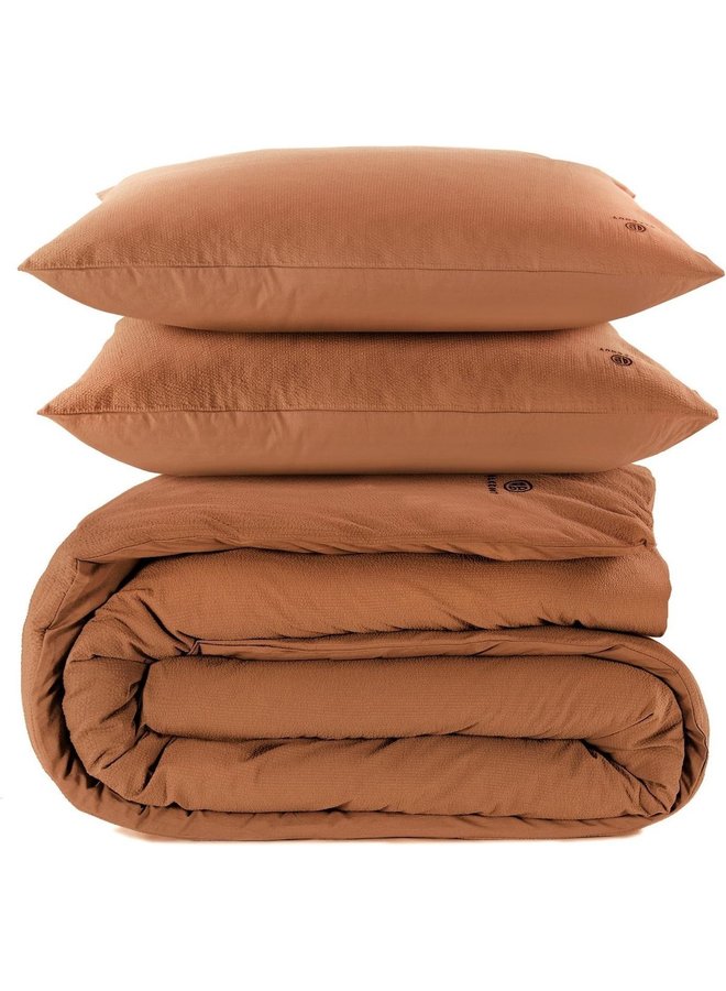 Blckout Dekbedovertrek Alberta Roestbruin - Biologisch Percale Katoen