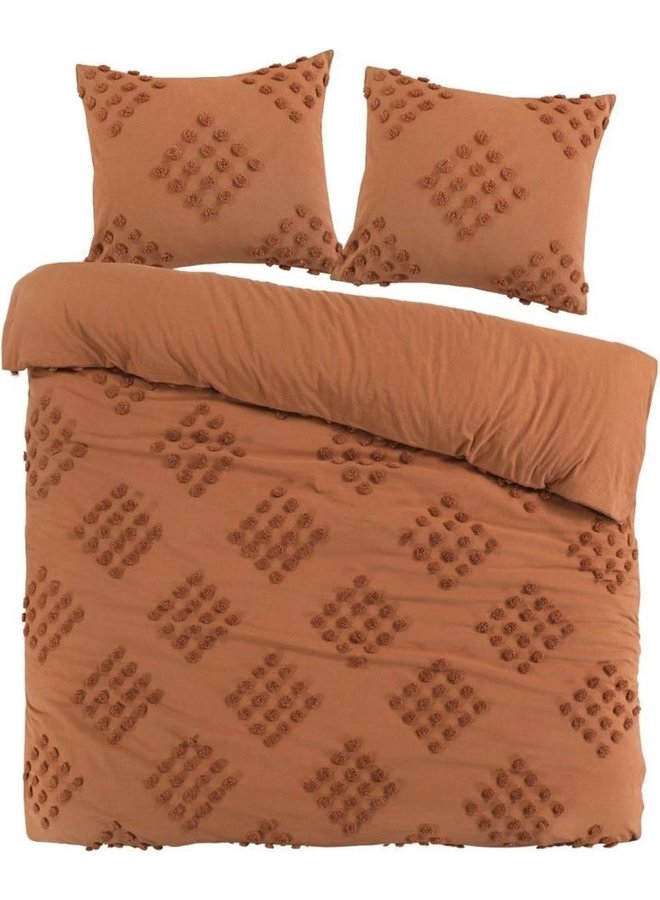 Dekbedovertrek Helsinki Roestbruin - Percale Katoen