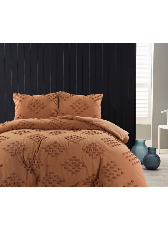 Papillon Dekbedovertrek Helsinki Roestbruin - Percale Katoen