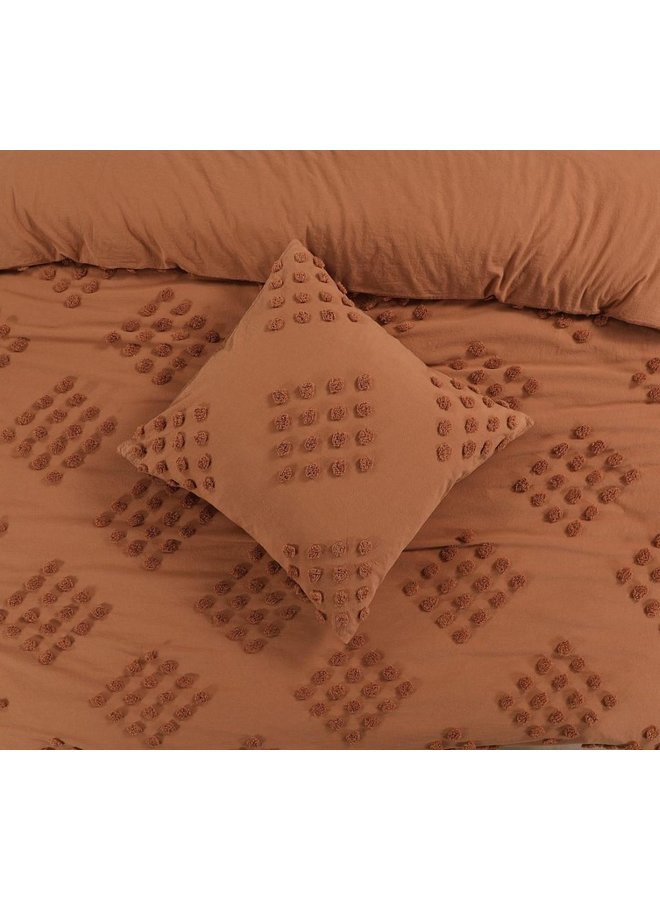 Papillon Dekbedovertrek Helsinki Roestbruin - Percale Katoen