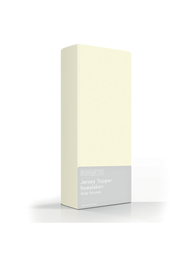 Hoeslaken Topper Creme - Jersey