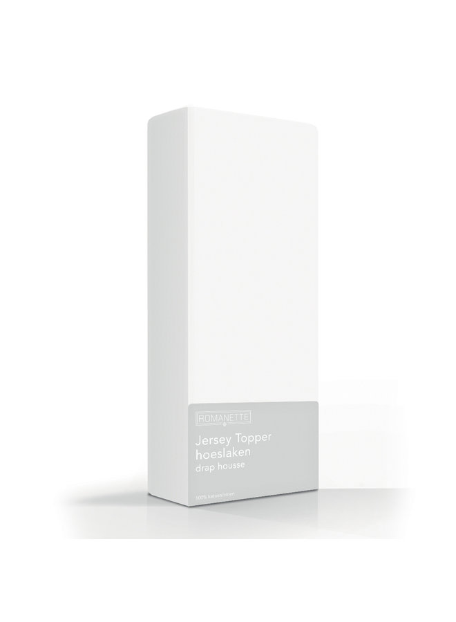 Hoeslaken Topper Wit - Jersey