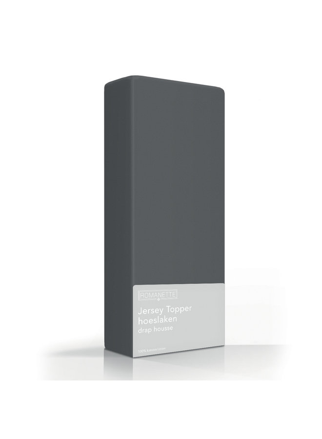 Hoeslaken Topper Antraciet - Jersey