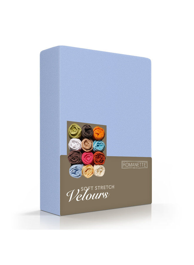 Hoeslaken Blauw - Velours