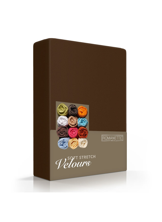 Hoeslaken Bruin - Velours