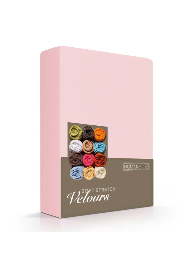 Hoeslaken Roze - Velours