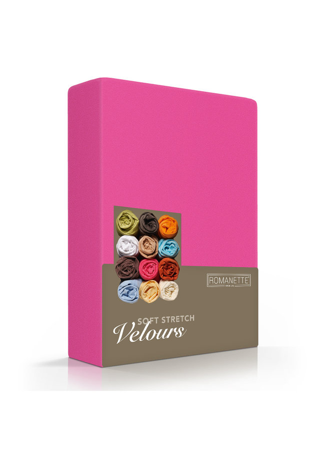 Romanette Hoeslaken Fuchsia - Velours