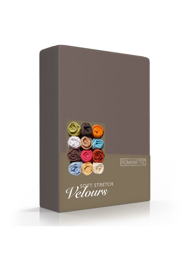 Romanette Hoeslaken Taupe - Velours