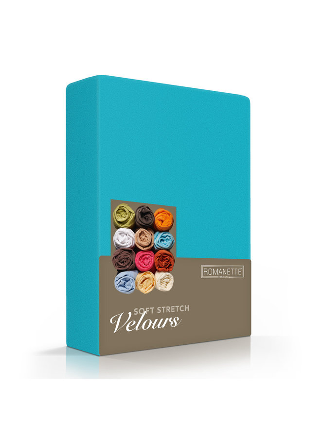 Romanette Hoeslaken Petrol - Velours