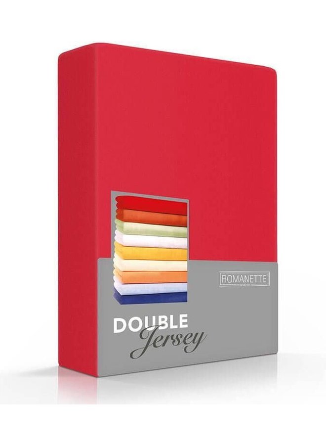Romanette Hoeslaken Rood - Dubbel Jersey