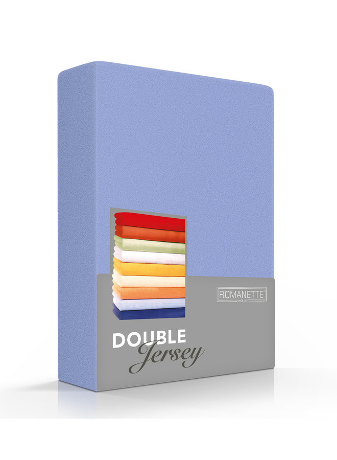 Romanette Hoeslaken Lavendel Blauw - Dubbel Jersey