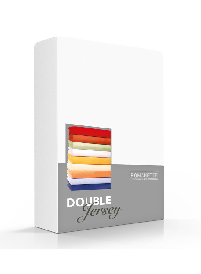 Romanette Hoeslaken Wit - Dubbel Jersey