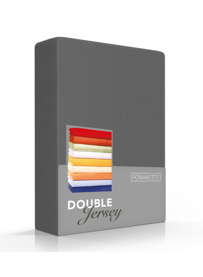 Hoeslaken Antraciet - Dubbel Jersey