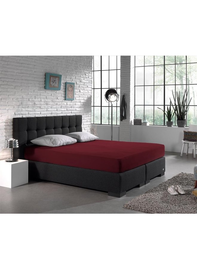 Dreamhouse Dubbel Jersey Hoeslaken Bordo