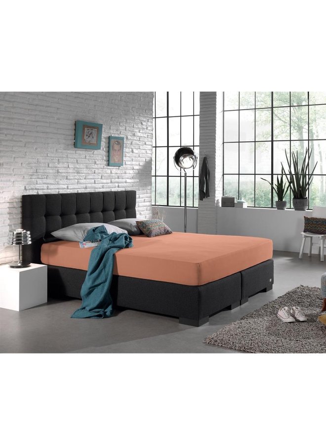 Hoeslaken Pastel Oranje - Dubbel Jersey