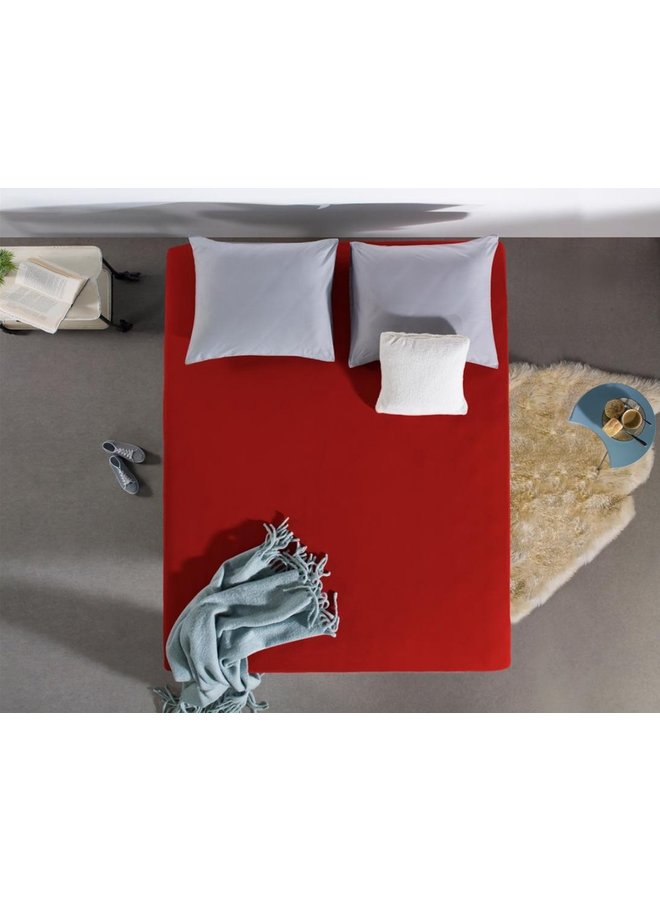 Dreamhouse Hoeslaken Rood - Dubbel Jersey